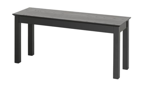 KHG Holzbank Sitzbank Flur Garderobenbank Schuhbank 101x45x32 cm - Kiefer Holz Massiv bis 100 kg belastbar - Landhausstil schwarz lackiert KHG Holzbank Sitzbank Flur Garderobenbank Schuhbank 101x45x32 cm - Kiefer Holz Massiv bis 100 kg belastbar - Landhausstil schwarz lackiert von KHG