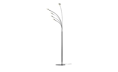 KHG LED-Bogenleuchte 5-flammig chrom Silber Kunststoff 20,0cm B x 200,0cm H Modern Urban Bogenleuchte von KHG