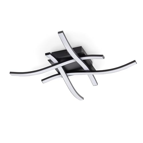 KHG LED-Deckenleuchte 4-flammig Metallgestell schwarz Kunststofflampenschirm 3000K 1600lm modern KHG LED-Deckenleuchte 4-flammig Metallgestell schwarz Kunststofflampenschirm 3000K 1600lm modern von KHG
