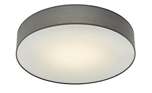 KHG LED-Deckenleuchte mit Stoffschirm in grau | 60cm Durchmesser | 3000K Leuchtkraft | 23W LED KHG LED-Deckenleuchte mit Stoffschirm in grau | 60cm Durchmesser | 3000K Leuchtkraft | 23W LED von KHG