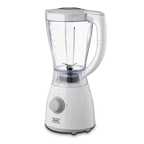 KHG Standmixer STA-350W, 1,5 Liter Mixer, Smoothie Maker, Ice Crusher, Blender | 4-fache Edelstahlmesser, 350 Watt, 2 Geschwindigkeitsstufen und Impulsfunktion von KHG