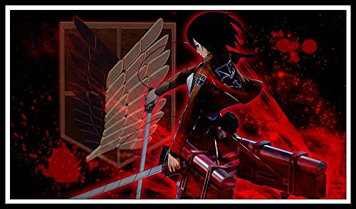 KHGKF 5d Diamant malerei Set für Erwachsene Kinder,5d Diamond Painting Full Set,Full Drill Diamond Art Kit,Attack On Titan Anime-Diamantmalerei Mikasa Ackerman Attack On Titan Scouting Legion von KHGKF