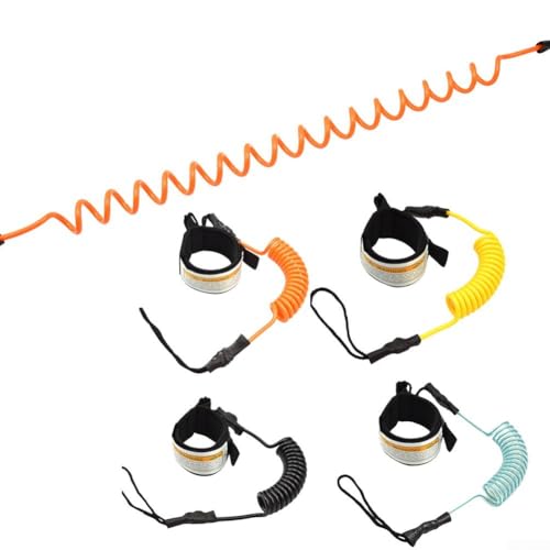 1,5m Leine für Stand Up Paddle Board und Surfbrett mit robusten Sicherheitsknoten (Gelb) von KHIronHive