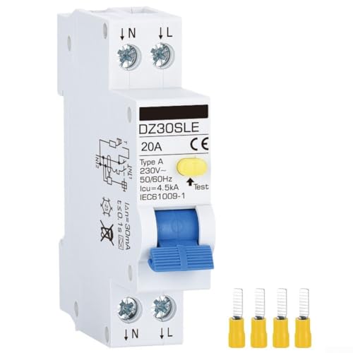 16A Stromschutzschalter für FI/für LS, kompakte 18mm Bauweise mit Anschlussmöglichkeiten für effiziente Nutzung (20A) von KHIronHive