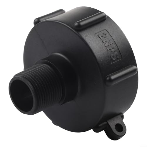 2 Feingewinde auf Gartenschlauchadapter für IBC Tote Tank Ablaufverbinder mit HDPE-Konstruktion, beständig und Dichtungsring 2 Feingewinde auf Gartenschlauchadapter für IBC Tote Tank Ablaufverbinder mit HDPE-Konstruktion, beständig und Dichtungsring von KHIronHive