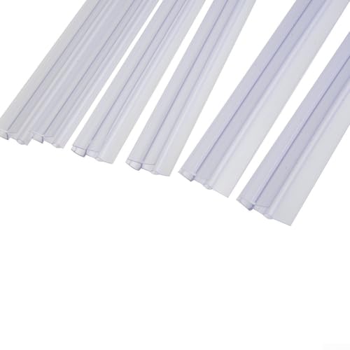 2 Stück 50 cm Ersatz-Duschtürdichtung Wasserabweiser für Glastüren, einfach zu schneiden und zu installieren, verhindert Wasseraustritt und Lärm (17 mm) von KHIronHive