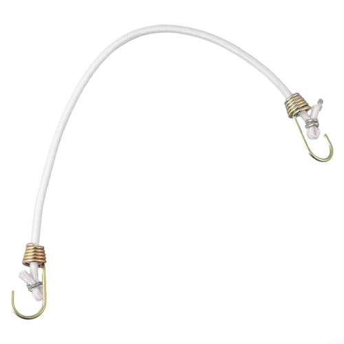 20 Stück elastische Schnüre mit Haken-Design für Ladungskontrolle (20 Stück weiß) von KHIronHive