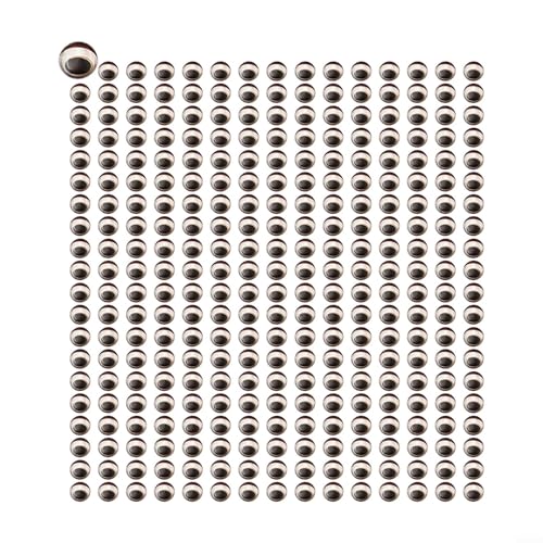 300 Stück 3D-Schlangen-Köderaugen, entworfen für Fliegenbinden und DIY-Köder, mit geformtem Kunststoffmaterial (Silber, 3 mm) von KHIronHive