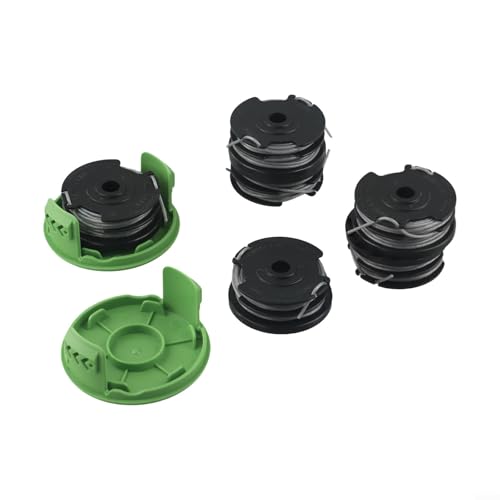40 V Rasentrimmer-Ersatzspulen-Set für G40LT G40LTK2 G40LTK2x 2101507 Modelle, 1,65 mm Durchmesser Nylonfaden mit Montagekappe, 6 Spulen und 2 Kappen von KHIronHive