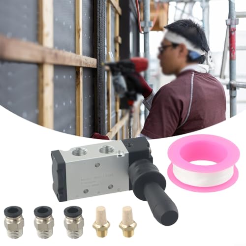 4H21008 Pneumatisches Hebelventil, 5/2-Wege-Steuerung mit Schnellanschlüssen (PC8-02) von KHIronHive