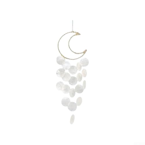 Acryl Muschel Windspiele Outdoor Garten hängende Dekoration mit böhmischen Perlmutt Design für Terrasse Balkon Fenster oder Zimmer und Schlafzimmer Verwendung erzeugt entspannenden beruhigenden von KHIronHive