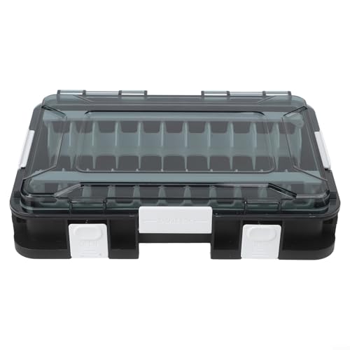 Angelköder-Organizer-Box mit doppelseitigem, wasserdichtem Design, abnehmbare Trennwände für anpassbare Aufbewahrung (transparente Abdeckung) von KHIronHive