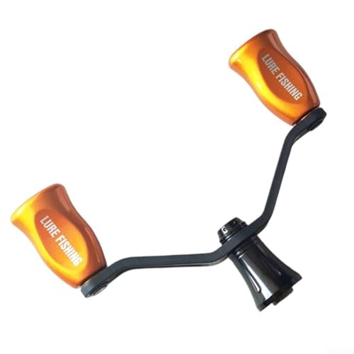 Angelrolle Wipparm Griff für DAIWA Für PROREX VLT Für FUEGO SALAMANDURA Modelle Kohlefaser Doppellagerkonstruktion für zuverlässige Nutzung (Orange-Gold) von KHIronHive
