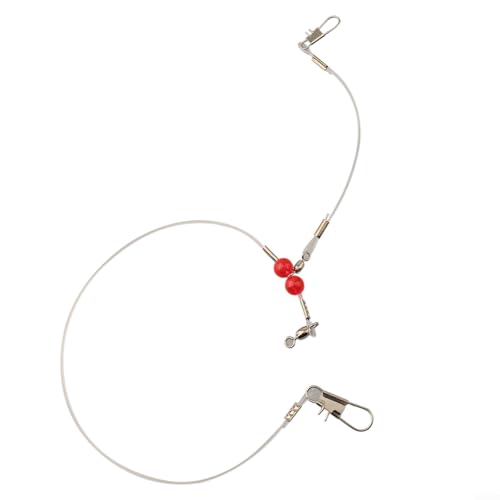 Angelvorfächer mit Schnappwirbeln 6 Stück Nylon Rigs für Köder, Köder und Haken beim Brandungs- und Grundangeln (1 weißer Kopf) von KHIronHive