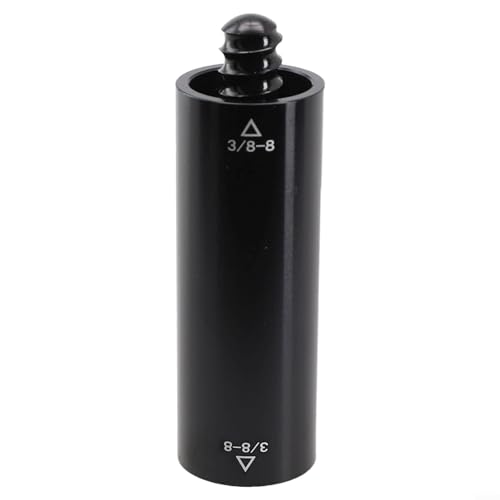 Billardverlängerung Queue Pool Snooker Mittelschaft Aluminium Extender Adapter Gewinde Gewicht Optionen Resistent eloxiert Schwarz Finish Einfache Installation (3/8-8 28.3 g) von KHIronHive