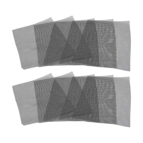 Blumentopf-Drainage-Mesh-Pads, 10 Stück, runde Fiberglas-Matten zum Schutz der Erde in Topfpflanzen (grau, 20 x 30 cm) von KHIronHive