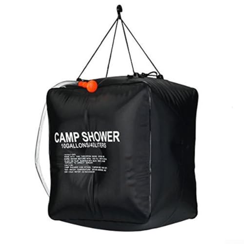 Camping Solarheizung Duschtasche 40L mit abnehmbarem Schlauch und On Off Duschkopf für Enthusiasten von KHIronHive