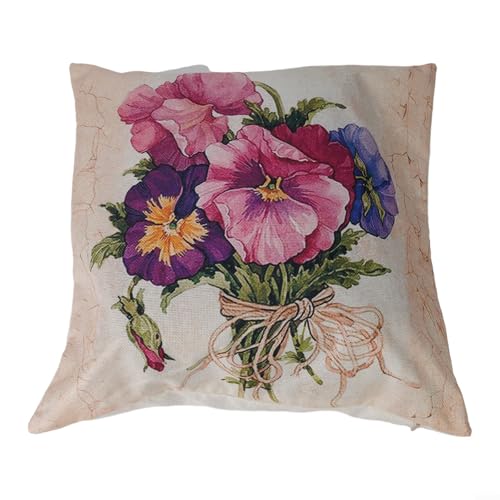Chic Bohemia Nordic Floral Kissenbezug aus Baumwollleinen (6) von KHIronHive