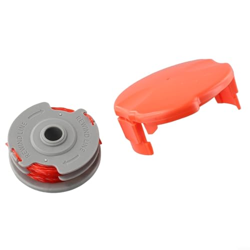 Doppelspule und Schnur mit Spulenkappe für Rasentrimmer 500/700 Power Plus CTXT25/EIT23/ET23DX/ET25DX/MET230 Twin Minitrim Auto Multi Trim von KHIronHive