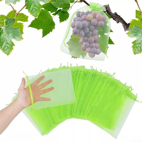 Effektive Barrierebeutel 100 Stück Mesh für Obst und Gemüse Schutz (S) von KHIronHive