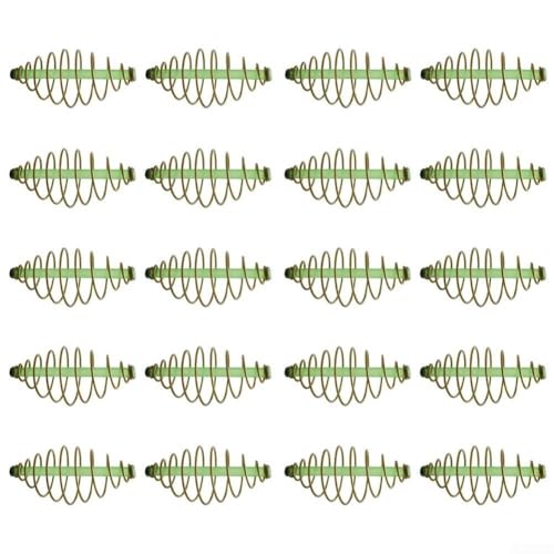 Effiziente Köderaufbewahrung, 20 Stück, für Karpfenangeln, Federfutterspender für alle Wasserarten (S) von KHIronHive