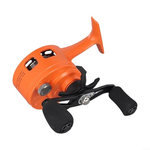 Eisangelrolle mit Inline-Design mit 3 21 Übersetzung, magnetischem Drop-System und 3+1 Kugellager (rechte Hand orange) von KHIronHive