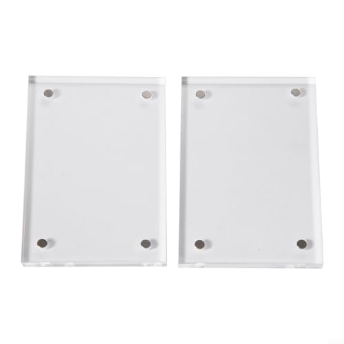 Eleganter transparenter Fotoständer mit starken Magneten für unvergessliche Bilder zu Hause oder bei der Arbeit (5,5 x 8,2 cm) von KHIronHive