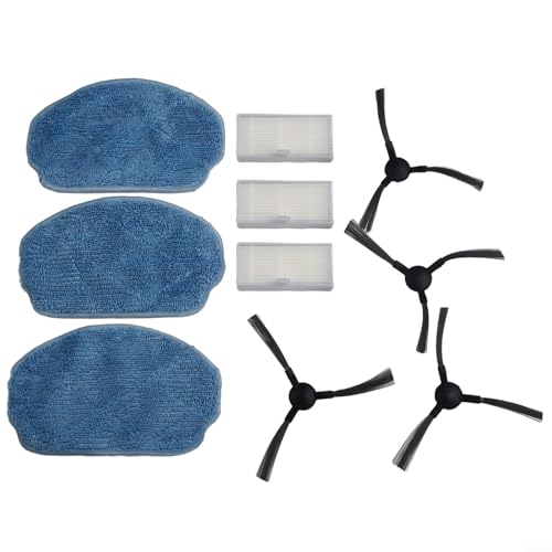 Ersatz-Seitenbürste, Filter und Wischtuch-Set für Roboter-Staubsauger, kompatible Teile Set für verbesserte Teppich- und Bodenreinigungsleistung (A) von KHIronHive
