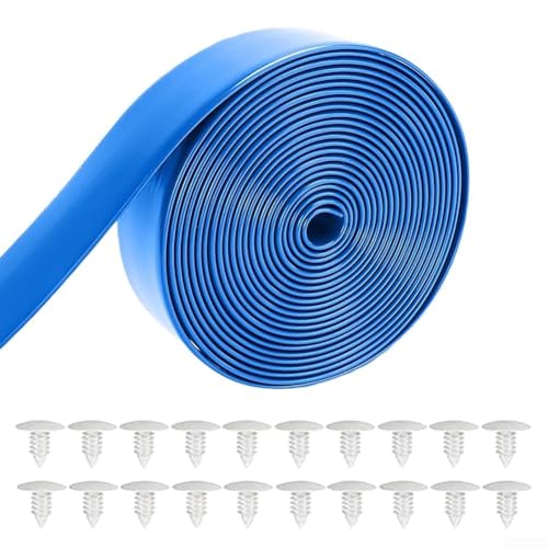 Ersatzgurte für Terrassen-Lounge-Stuhl-Reparatur mit Nieten, schneidbares Gurtband für Außenpool, Strand, Rasen oder Garten, Sitzrestaurierung (blau) von KHIronHive