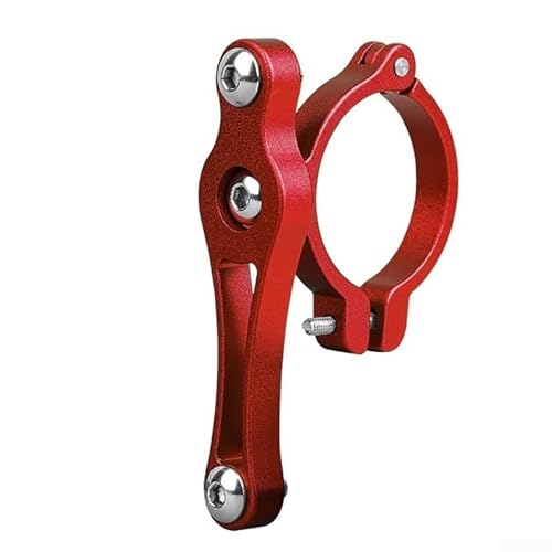 Flaschenhalter aus Aluminiumlegierung für Fahrräder und Roller, verstellbare Passform für verschiedene Modelle (einzelne Schraube rot) von KHIronHive