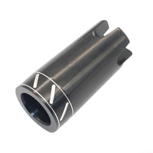 Für Boot Schlepprute Gimbal Butt Cap Essential Metall Zubehör für Angelruten und DIY-Projekte (schwarz) von KHIronHive