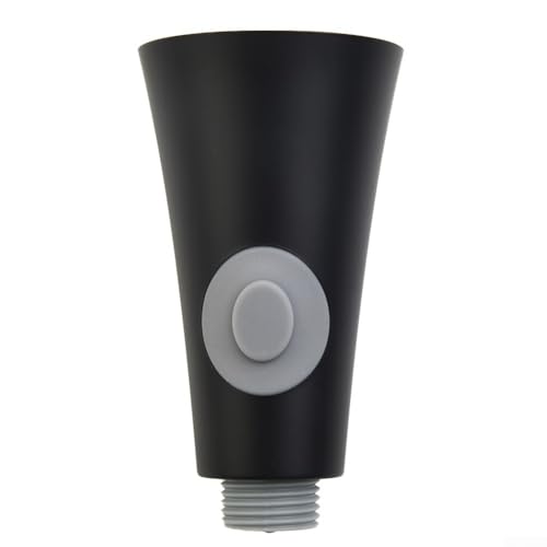 G1/2 ausziehbarer Teleskop-Wasserhahn-Ersatz, spritzwassergeschützt, verstellbarer 2-Modi-Wasserfluss, technischer Kunststoff, passend für Spültischarmaturen mit 1,27 cm Außengewinde (schwarz) von KHIronHive