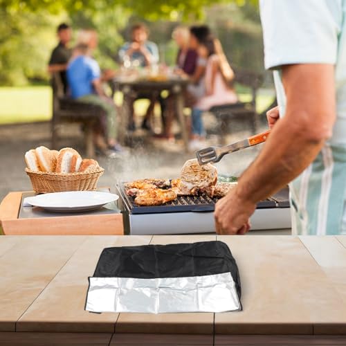 Grillabdeckung für den Außenbereich aus 210D-Oxford-Stoff für maximale Wetterbeständigkeit (81,3 x 66 x 61 cm) von KHIronHive