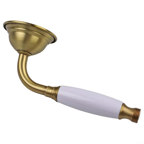 Handbrause im antiken Design mit 40 % wassersparender Regenfunktion, Edelstahl-Messing-Design, luxuriöser Badezimmer-Duschkopf, Gold-Finish, eleganter Stil (antik) von KHIronHive
