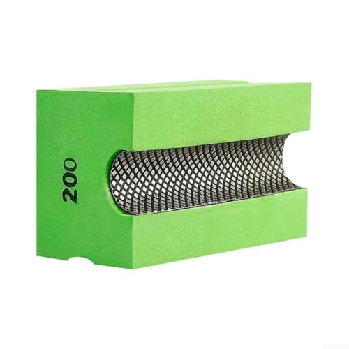 Handschleifscheibe und Polierpad für Fliesen Glas Stein Metall Holz mit Schleifblock zum effektiven Finishing (200) von KHIronHive