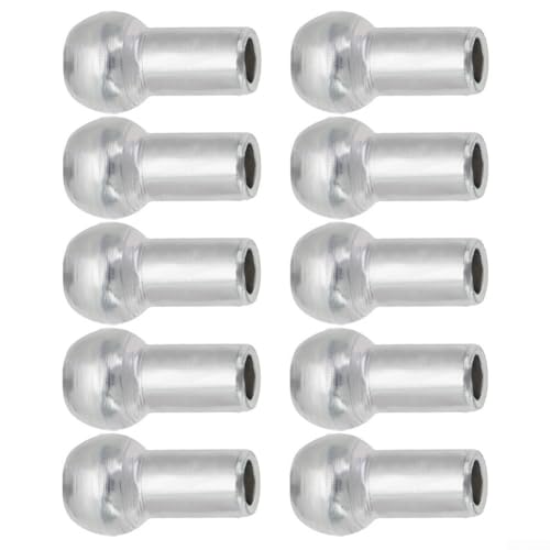 Kabelkugelklemmen, Stopper, Fitnessgerät, Drahtseil, Gelenkteile, Metall, Silber, für Durchmesser, Fitnessgeräte, Kabel, Seilzugsystem, Ersatzzubehör, Heim-Fitnessstudio (11 x 4,5 x 19,5 mm) von KHIronHive