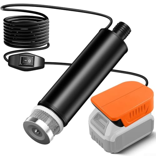 Kompakte Wasserumfüllpumpe für Bosch und Dewalt 18 V, für Poolentwässerung und Bewässerungsbedarf (für DCB203) von KHIronHive