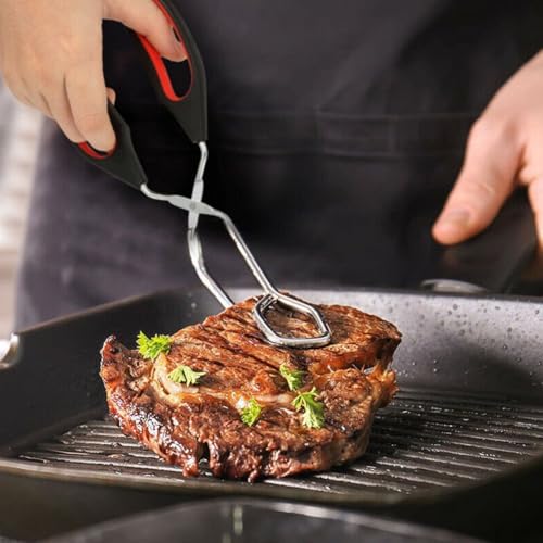 Küchenschere Zange mit langem Griff für müheloses Kochen und Backen BBQ Grillwerkzeug (M) von KHIronHive