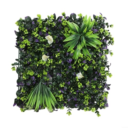 Kunstrasenmatte grüne Wandpaneele Kunststoff Rasen Hecke Dekoration Haus Garten Zaun Indoor Outdoor Dekor Hotel Café Wohnzimmer 50 x 50 cm (D) von KHIronHive