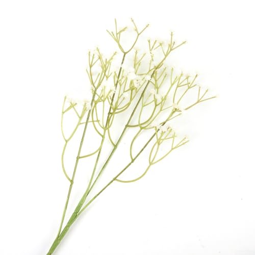 Kunstseide Schleierkraut, 64 cm, künstlicher Blumenstiel für Hochzeitsdekoration, Haus, Garten, Restaurant, Hotel und Event-Arrangements (weiß) von KHIronHive