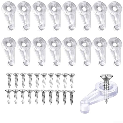 Kunststoff-Glashalter-Clips, 50 Stück, mit Schrauben für sichere, rutschfeste Glasscheibe und Spiegelbefestigung, Zubehör, geeignet für Möbel und Büro Kunststoff-Glashalter-Clips, 50 Stück, mit Schrauben für sichere, rutschfeste Glasscheibe und Spiegelbefestigung, Zubehör, geeignet für Möbel und Büro von KHIronHive