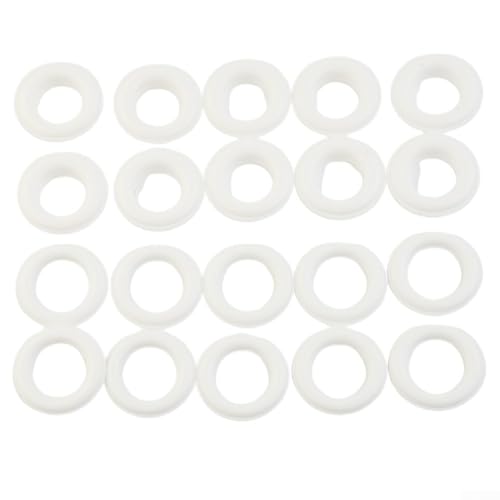 Kunststoff-Handpress-Ösenverschluss mit verstellbarer Harzöse, innen 15 mm außen 28 mm Durchmesser, geeigneter Ersatz für Metallösen, Rostprobleme (30 Stück weiß) von KHIronHive