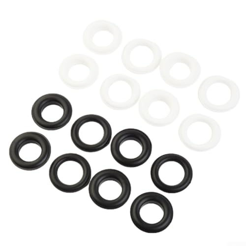 Kunststoff-Handpress-Ösenverschluss mit verstellbarer Harzöse, innen 15 mm außen 28 mm Durchmesser, geeigneter Ersatz für Metallösen, Rostprobleme (50 Stück weiß) von KHIronHive