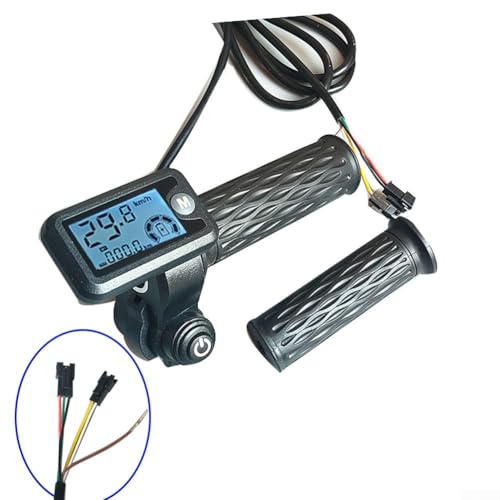 LCD-Display E-Bike Gasgriff Griffe 36 72V mit 170cm Kabel für einfache Überwachung (B) von KHIronHive