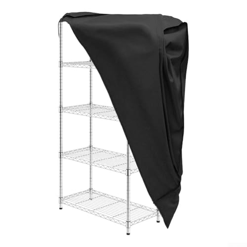 Lagerregal Abdeckung Transparent PVC Mesh Panel für 3-Wege-Reißverschlüsse Wasserabweisend Outdoor Schutzschicht Windbänder Schwarz von KHIronHive
