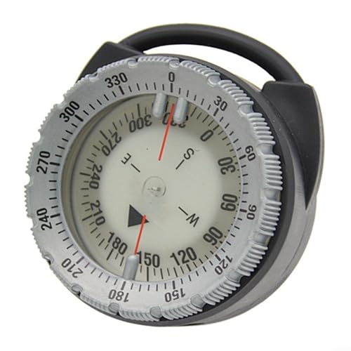 Leuchtende ABS-Konstruktion mit organischem Glas-Lesefenster, Rohrklemmen-Befestigung für Unterwasser-Navigation, phosphoreszierende Zahlen für klare Sicht bis 50 m Tiefe (grau) von KHIronHive