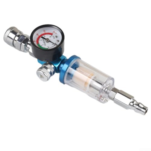Luftregler-Messgerät mit Öl-Wasserfang-Filter für Airbrush-unverzichtbares Werkzeug für saubere und feuchte Luftzufuhr (C) von KHIronHive