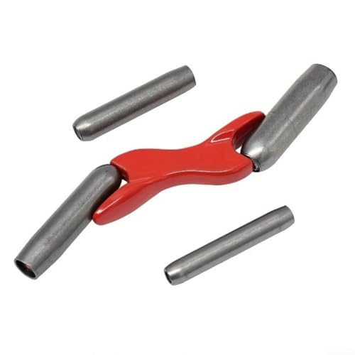 Maurer-Werkzeug-Set, 4 verschiedene Größen, Stahlkonstruktion, Spitzkelle mit Aufbewahrungsabdeckung, ergonomischer Metallgriff für Fugenbearbeitung (rot) von KHIronHive