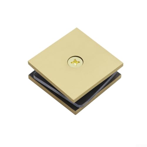 Messing-Glasklemme, U-förmig, feste Plattenhalterung für 8 12 mm gehärtetes Glas und elegantes Design (Gold) von KHIronHive