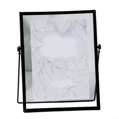 Moderner Metallrahmen, einzigartiges schwebendes Display-Design mit stabiler Konstruktion für Fotos und dekorative Kunst (schwarz, 15,2 cm) von KHIronHive
